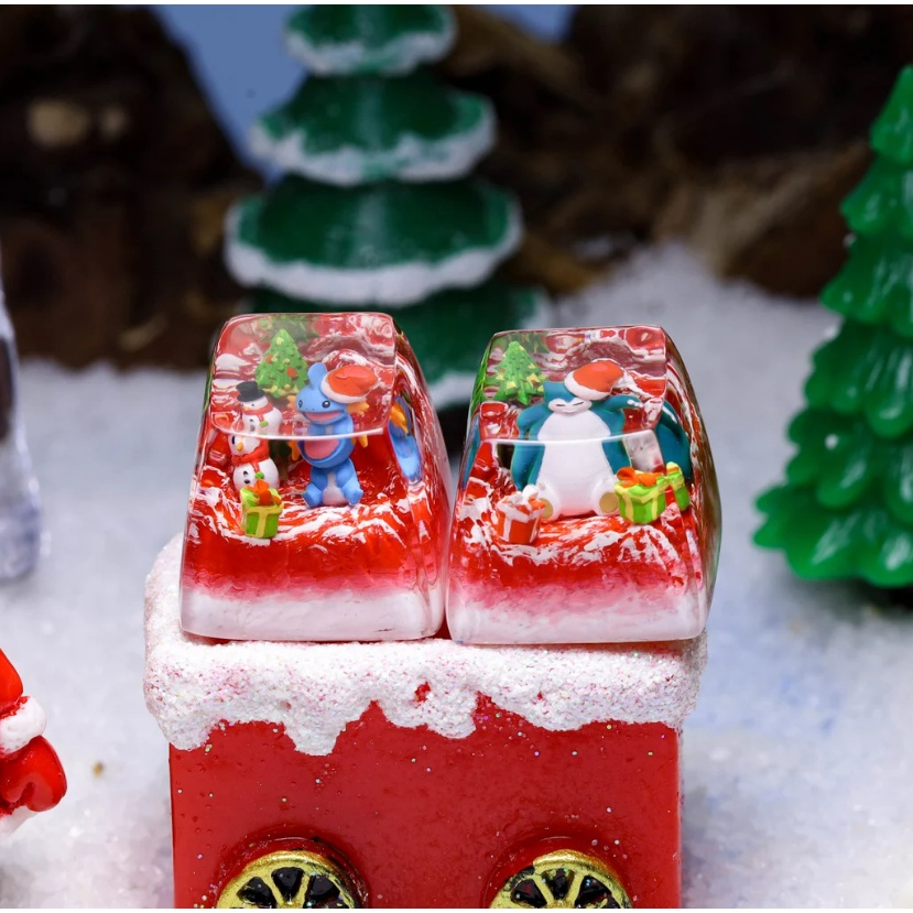 Keycap Mudkip giáng sinh, nút bàn phím lẻ Mudkip, nút bàn phím giáng sinh Pokemon phù hợp cho bàn phím cơ