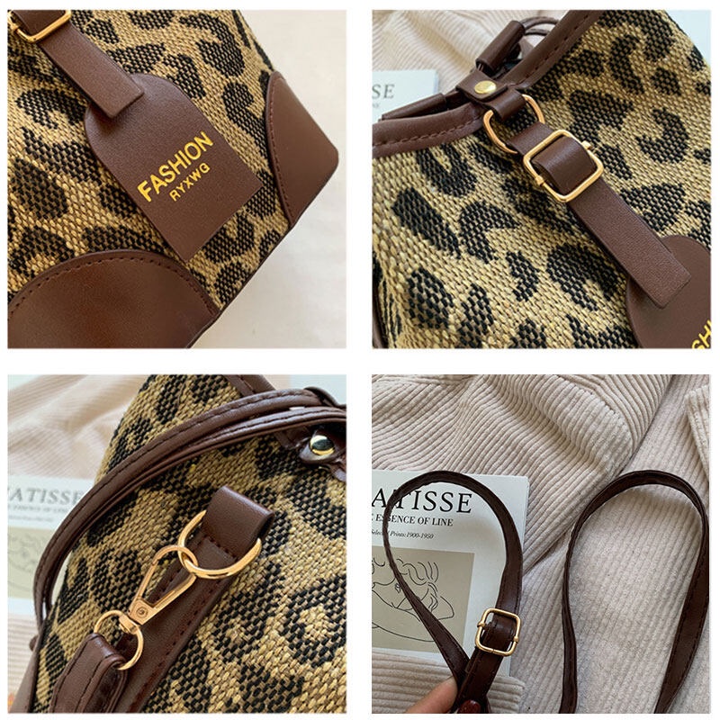 Túi Đeo Vai Họa Tiết Da Báo Đơn Giản Thời Trang Cho Nữ