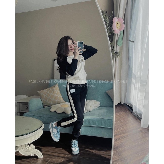 BỘ NỈ PHỐI TAY 2 MÀU JISANDER CỰC XINH