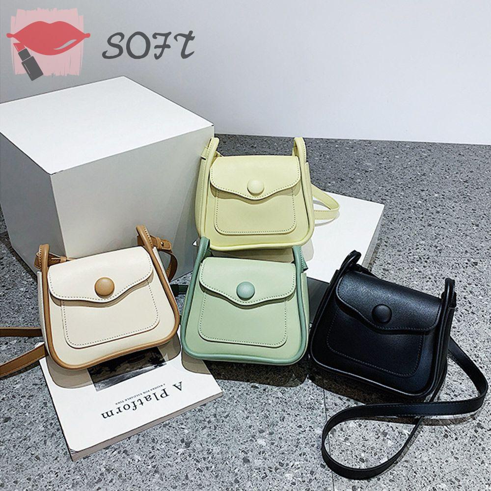 Túi Xách Đeo Vai Màu Trơn Thiết Kế Đơn Giản Thời Trang Cho Nữ