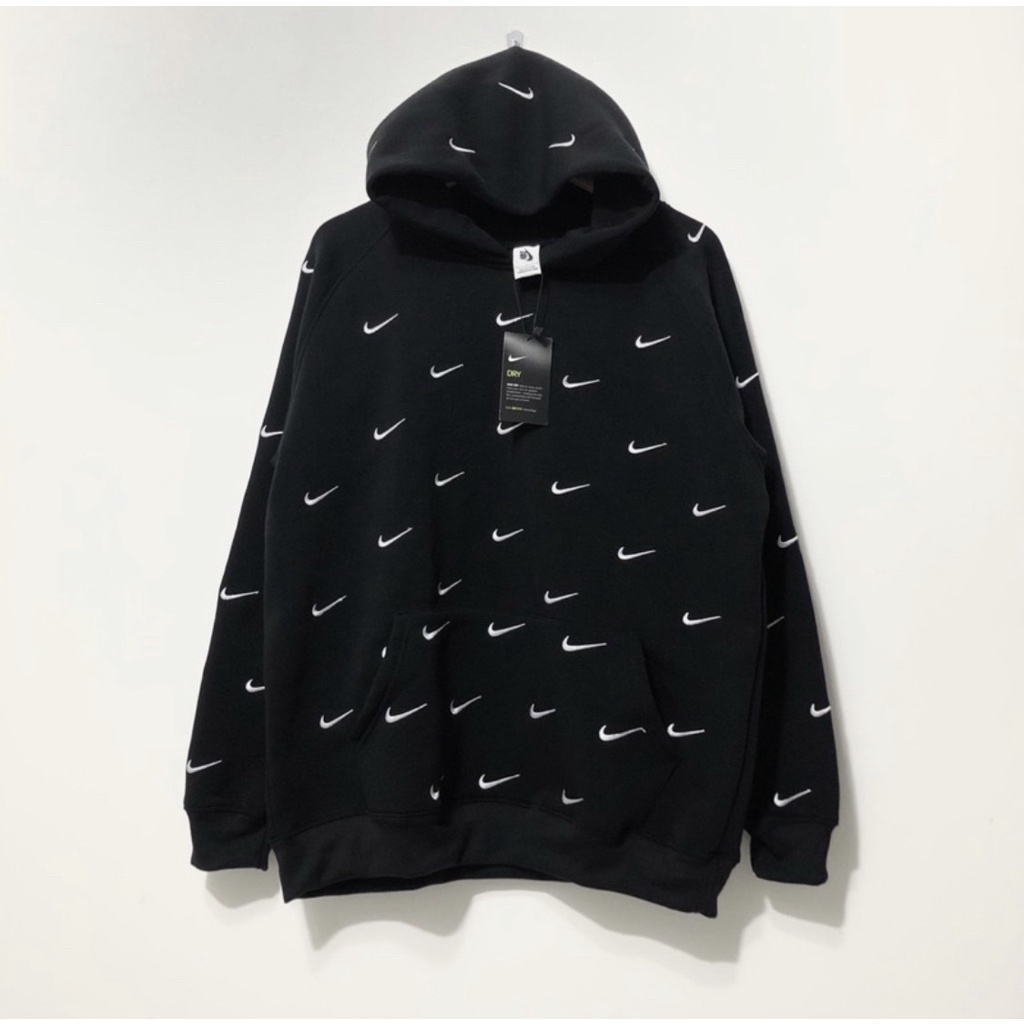 Áo Hoodie Nike Swoosh Nỉ Bông Dày Dặn Fom Rộng Unisex - Áo Hoodie Nam Nữ Mũ 2 Lớp Siêu Hot 2022