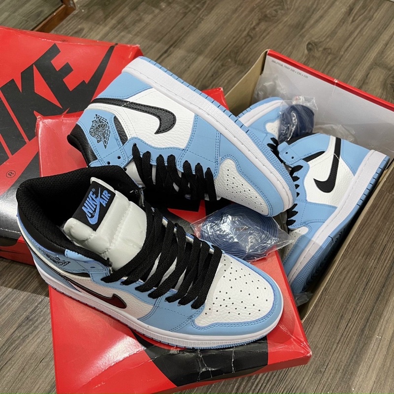 GIÀY SNEAKER JORDAN UNIVE XANH MỚI FULL BOX, JD XANH ĐEN CỔ CAO NAM NỮ ẢNH THẬT TỰ CHỤP
