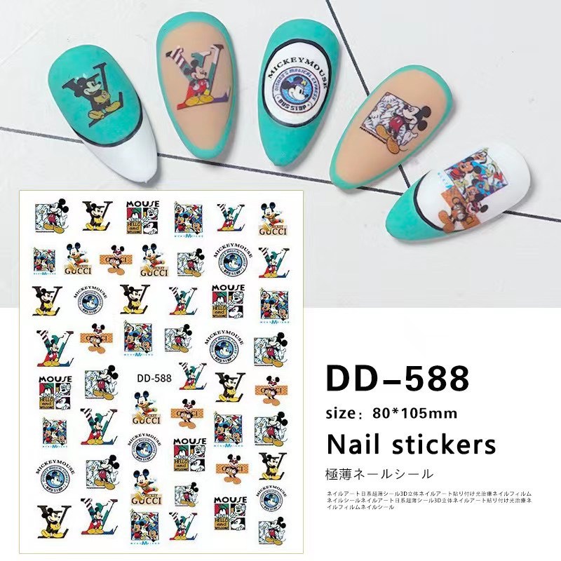 Sticker Thương Hiệu Louis Vuitton - Hình Dán Móng LV Nhiều Mẫu Siêu Xinh