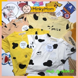 [LNN14] Bộ Cộc Tay Thun Lạnh MINKY MOM CÓ SIZE ĐẠI In Hình Toàn Thân Họa Tiết Bò Sữa, Mềm Mịn, Hàng Chuẩn Đẹp Cho Bé