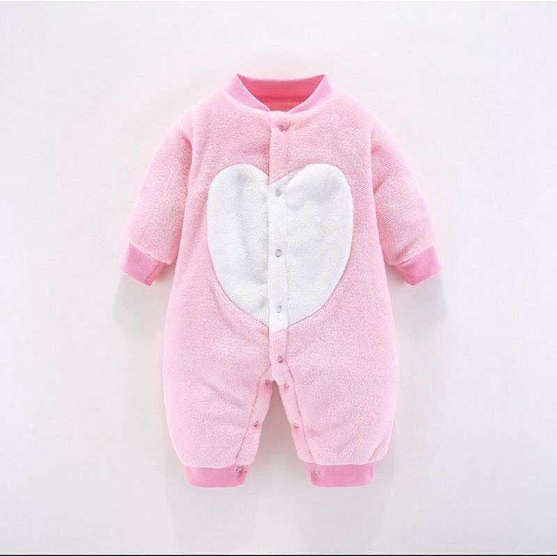 Body dài bằng lông cho bé gái 3-6 tháng