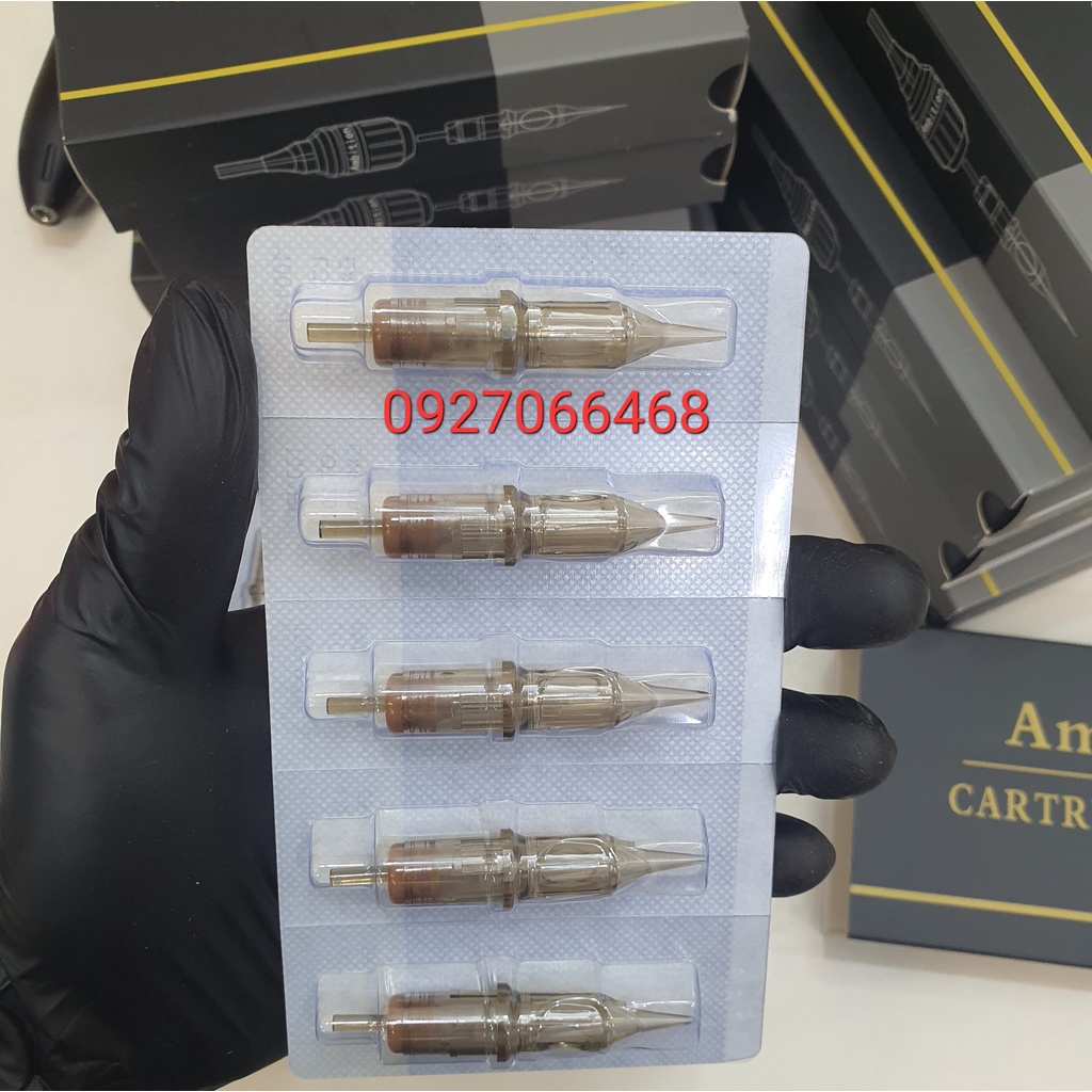 Kim máy Pen, thương hiệu Ambition, kim màu xám khói dùng cho thợ xăm chuyên nghiệp