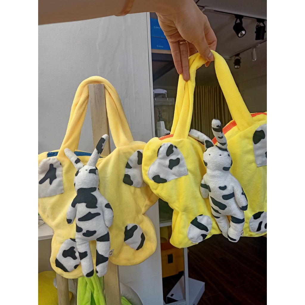 TÚI XÁCH NGƯỜI BƯỚM ĐÁNG YÊU 35 x 30 gấu bông đình may