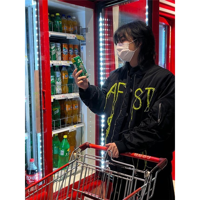 Áo Khoác Đệm Cotton Dáng Rộng 22AW Thêu Thủ Công Phong Cách Anh Quốc Mùa Đông Cho Nam Nữ