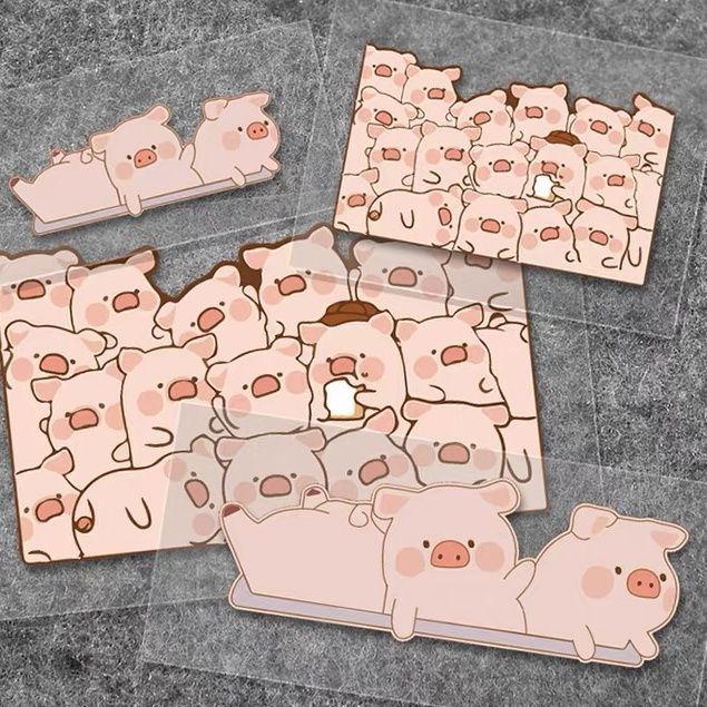 Sticker Phản Quang Chống Thấm Nước Hình Chú Heo Xinh Xắn Trang Trí Xe Hơi