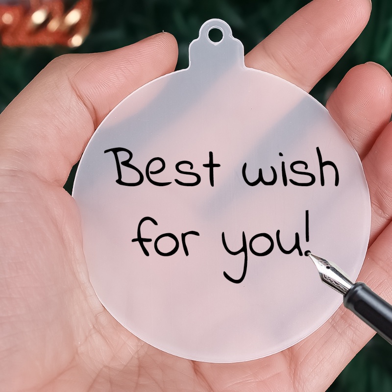 Set 10 Đĩa Acrylic Tự Dính Trang Trí Cây Thông Noel DIY