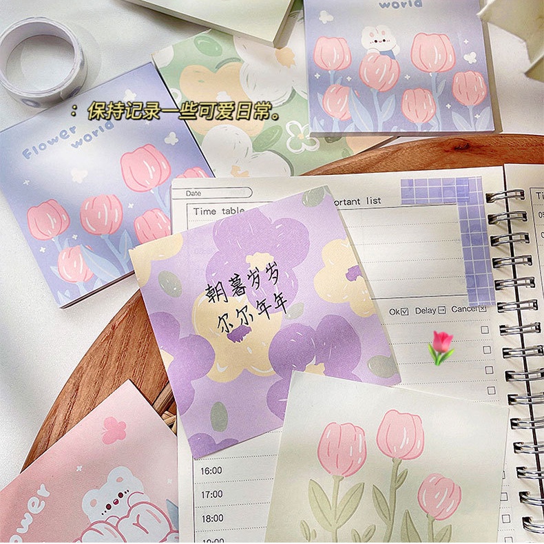 Giấy Ghi Chú Họa Tiết Hoạt Hình Sáng Tạo Dễ Thương