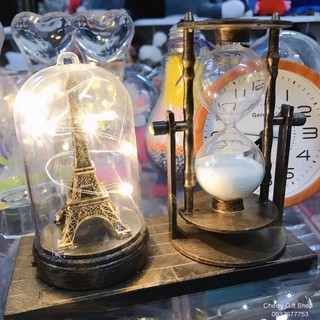 [ Video]Quà Lưu Niệm - Đồng Hồ Cát Tháp Eiffel Đèn Led