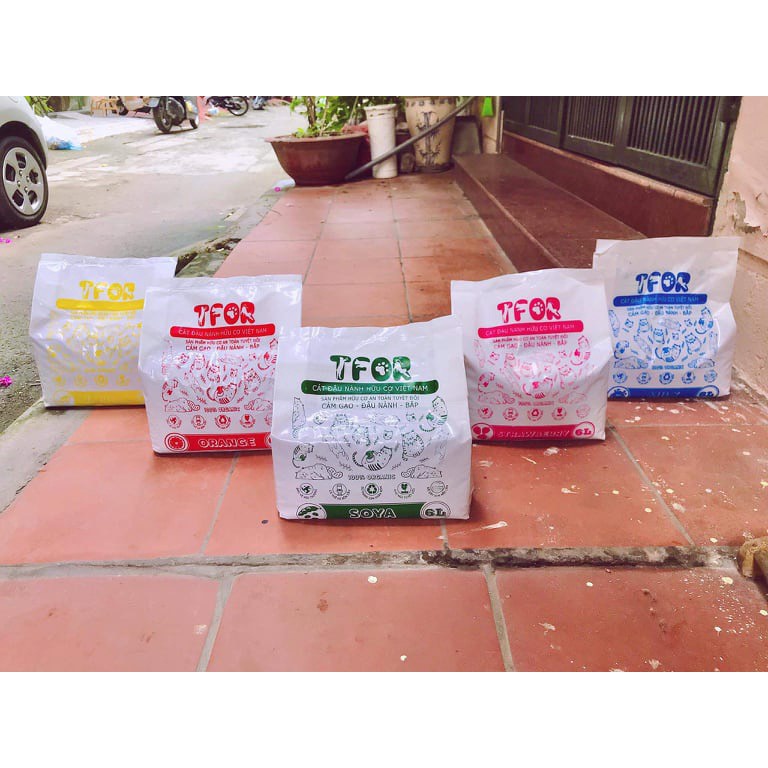 Cát Vệ Sinh Cho Mèo TOFU 6L - Cát Đậu Nành Cho Mèo An Toàn Bảo Vệ Môi Trường Xuất Xứ Việt Nam