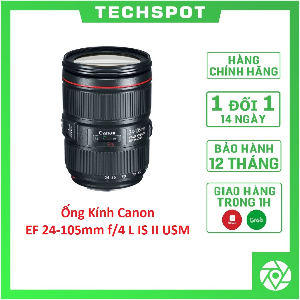 Ống Kính Canon EF 24-105mm f/4 L IS II USM | Bảo hành 12 tháng | Hàng Nhập Khẩu