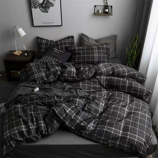 Bộ chăn ga 4 món kẻ mới