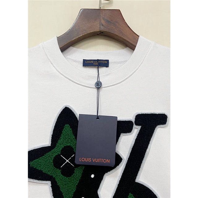 Áo Sweater Cotton Tay Dài Cổ Tròn Thêu Logo Chữ Thời Trang Thu Đông Hàng Mới Dành Cho Nam Size S-4XL L0uis Vu1tt