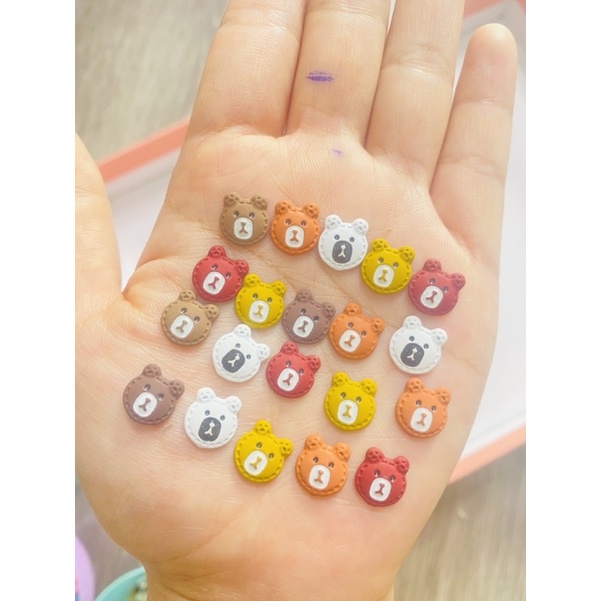 Sét charm kim loại hình con gấu