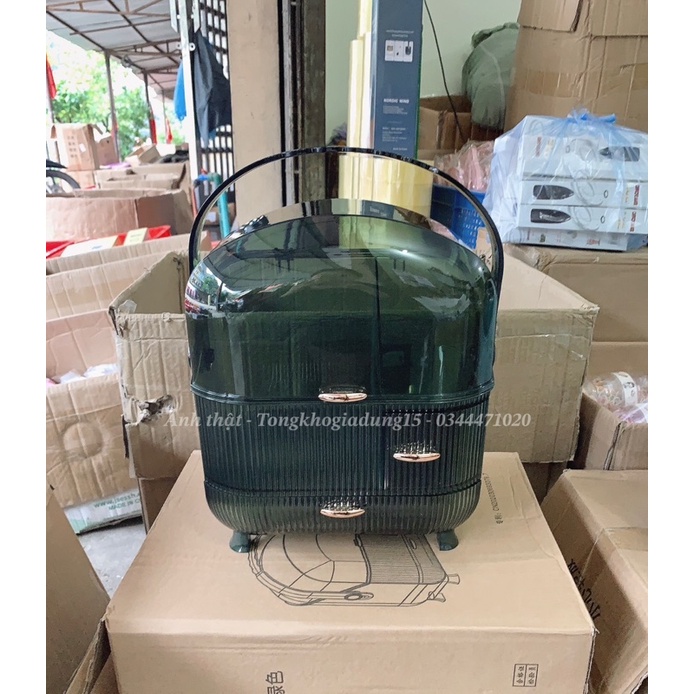 Tủ Đựng Mỹ Phẩm chống bụi có ngăn kéo Để phòng tắm Phòng Ngủ Sang Trọng
