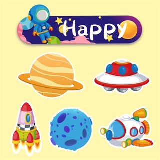 Set que cắm hpbd vũ trụ + đĩa bay