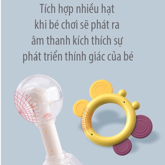 Bộ Xúc Xắc Gặm Nướu Silicon Cầm Tay An Toàn Cho Bé 6, 8, 10 Chi Tiết  GN011