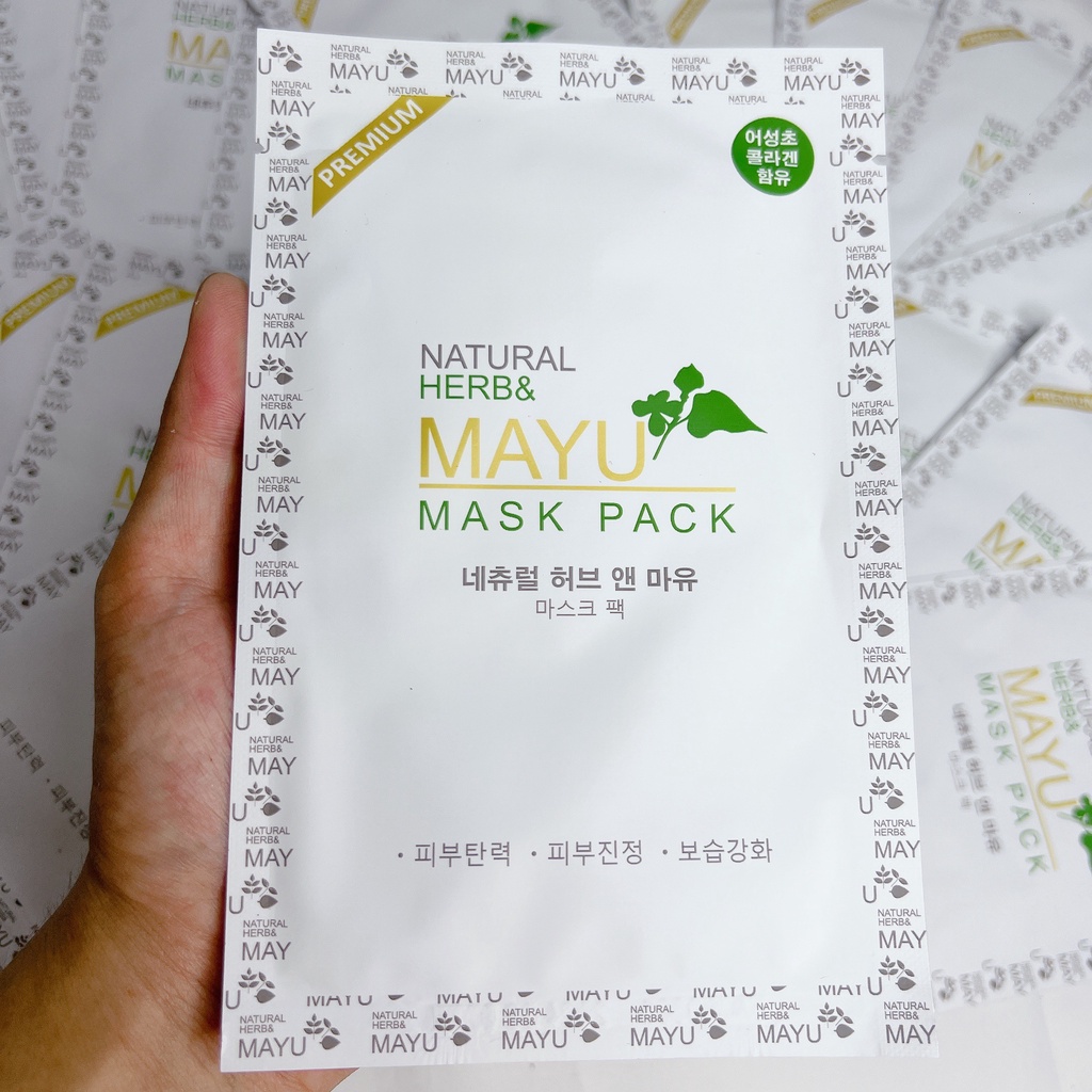 Mặt Nạ Thảo Dược Cấp Ẩm Trẻ Hóa Da Natural Herbs Mayu Mask