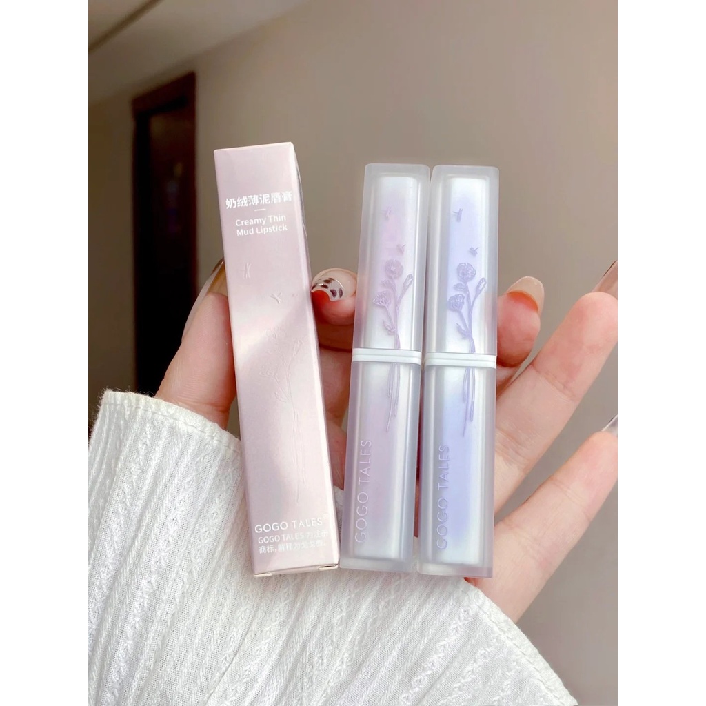 Son Thỏi Lì MLBB GOGO TALES Creamy Thin Mud Lipstick GT430 - GOGOTALES