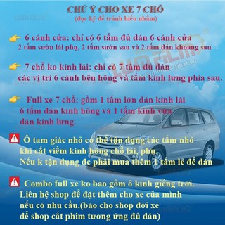 Phim cách nhiệt cắt theo xe (COMBO siêu tiết kiệm)
