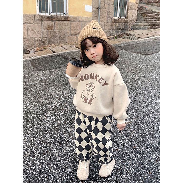 Áo Sweater Vải Lông Dày Thời Trang Thu Đông 2022 Cho Bé Gái