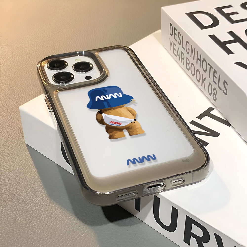 Ốp Điện Thoại Trong Suốt Hình Gấu NASA Cho iphone 14 Pro Max 13 11 12 7Plus X XR XS Max 8 7