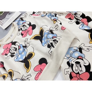 B74- BỘ NỈ MICKY BE QUẦN LOE