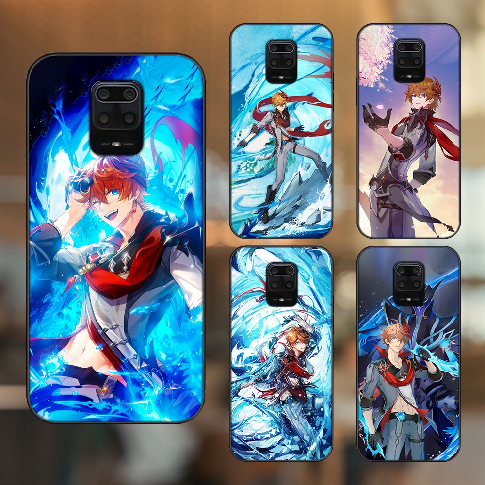 Ốp lưng Xiaomi Redmi Note 9s, Note 9 Pro viền đen in hình Tartaglia Childe Genshin Impact