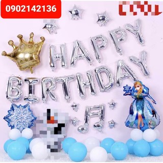 Set Trang Trí Sinh Nhật Elsa ( tặng kèm pk)