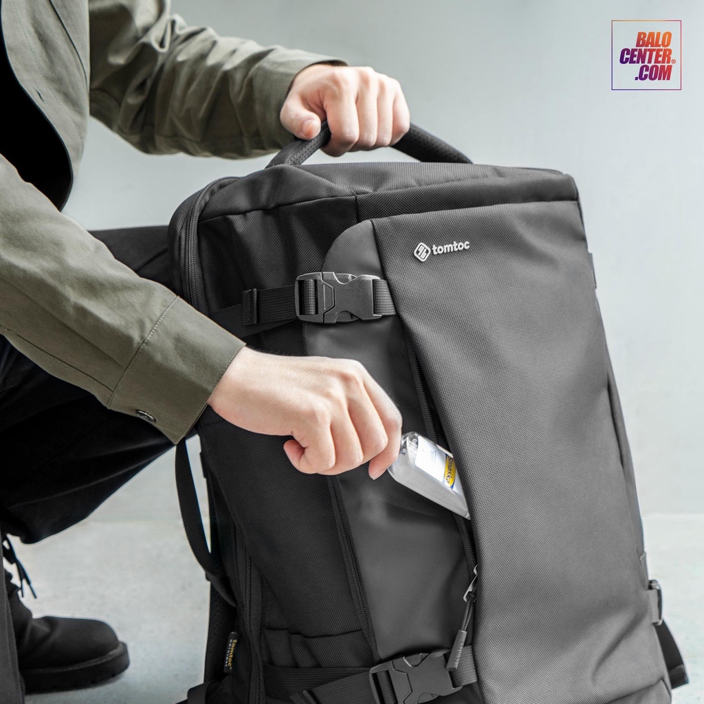 Ba lô Nam Thời Trang, Balo Du Lịch Hình Hộp Cỡ Lớn Siêu Nhiều Ngăn Tomtoc Travel 40L A82-F01D