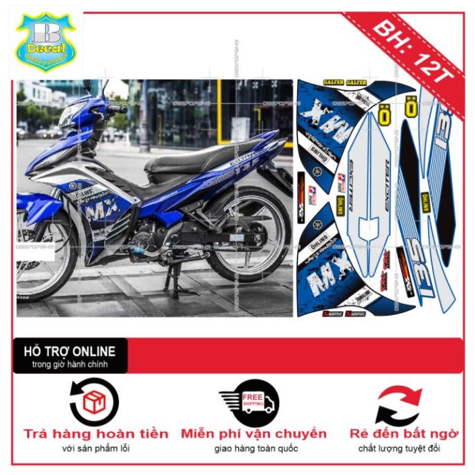FREE SHIP + SALE SỐC +DECAL PVC 5 LỚP CHẤT LƯỢNG CAO Tem rời EX 2011 MX DECAL 46 [Bi Decal]