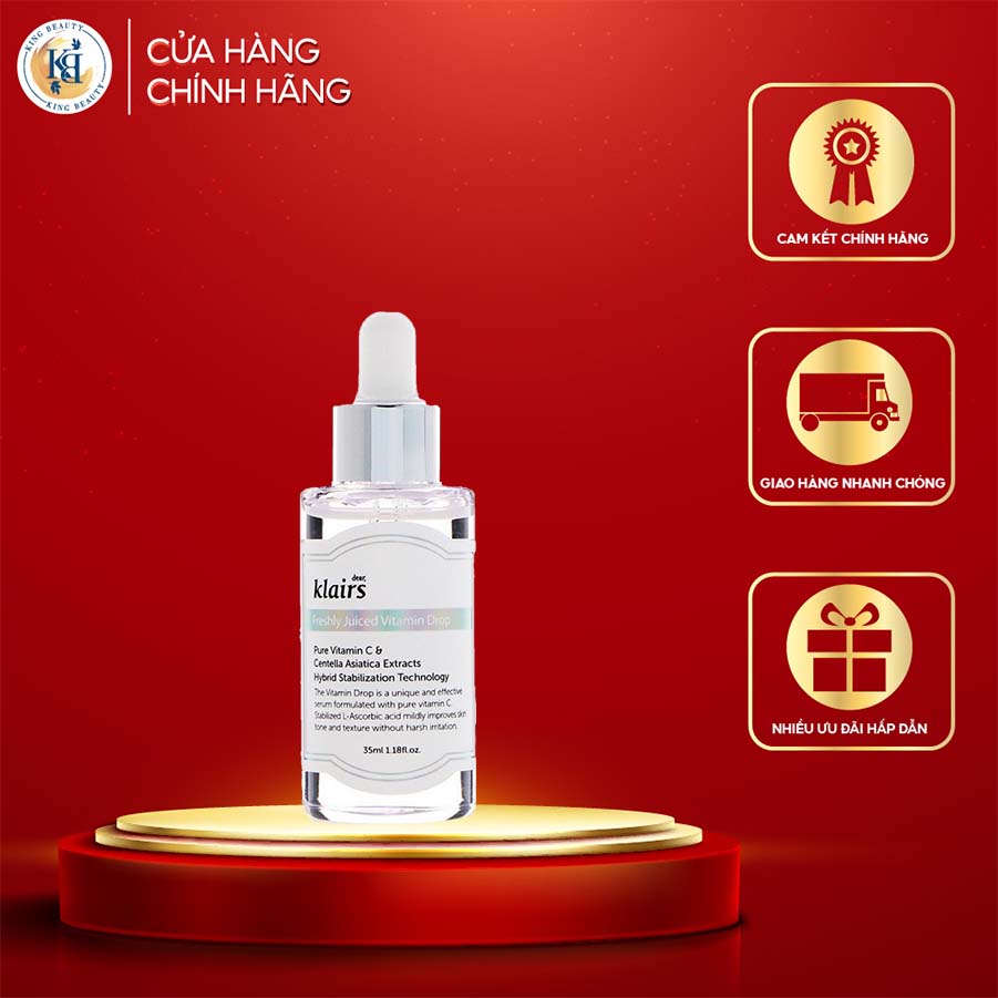 Tinh Chất Vitamin C Giúp Mờ Thâm Nám, Trắng Sáng Dành Dear, Klairs Freshly Juiced Vitamin Drop 35ml