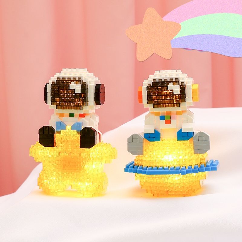 Lego phi hành gia nhỏ kèm đèn dễ thương đồ chơi lắp ráp cho bé, làm quà tặng cho người yêu bạn gái bạn trai