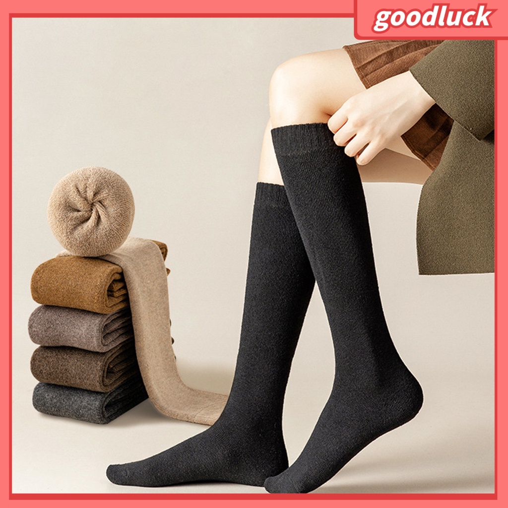 1 Đôi Tất Chân Dày Giữ Ấm Mềm Mại Chống Trượt Cho Nữ