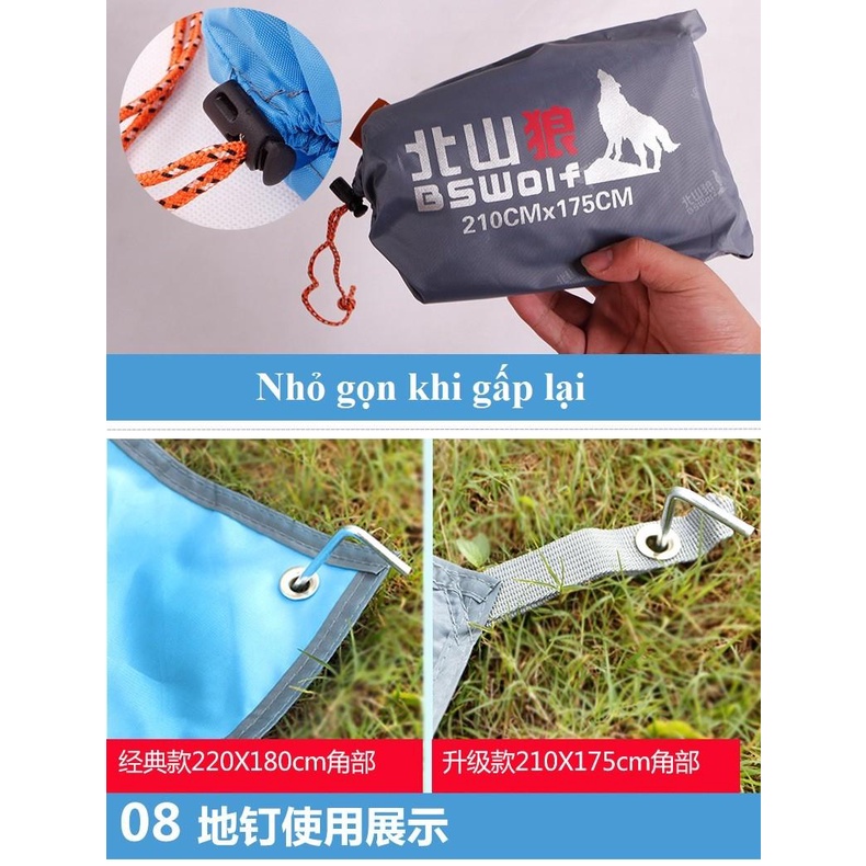 Thảm dã ngoại chống nước BSW-FL001. Dùng đa năng cắm trại, camping, sân vườn, câu cá.