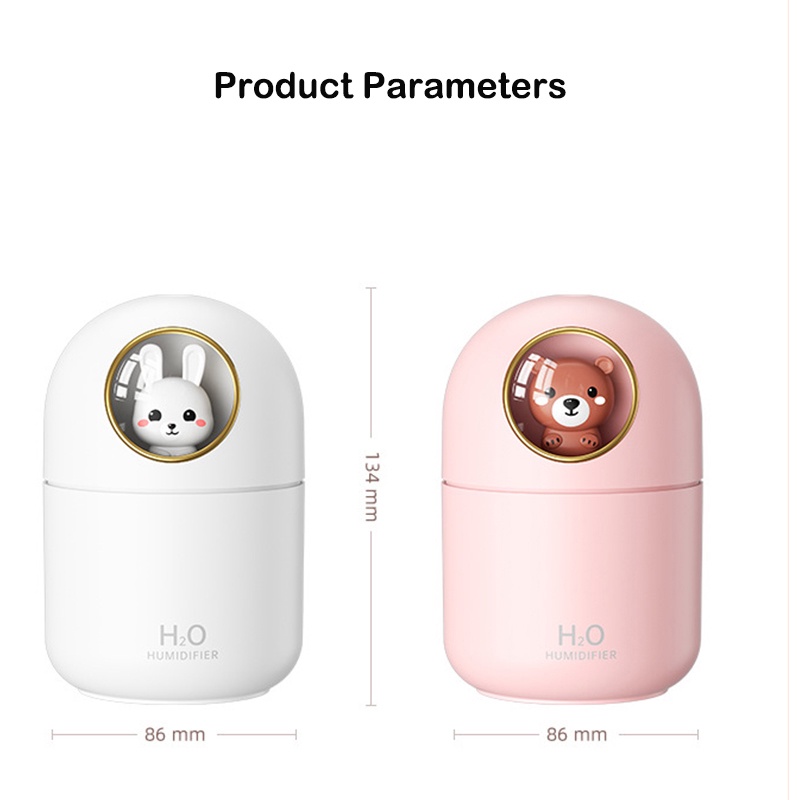Máy phun sương cấp ẩm mini cầm tay cho da hình thú đáng yêu tiện dụng Cosmetics Cici A02