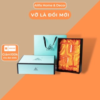 Ly uống rượu vang pha lê set 2 ly