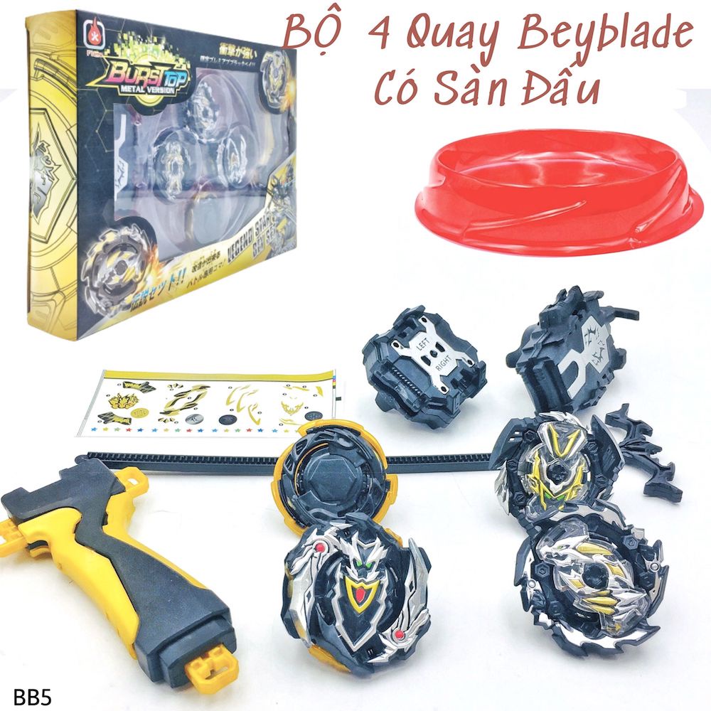 2 Bộ Con Quay BEYBLADE BRUST Có Tay Cầm + Mâm Đấu Lớn 40cm