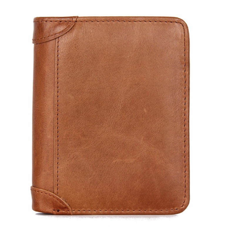 Ví nam da bò dạng sáp - da bò thật 100% kiêu dáng nhỏ gọn tiện lợi