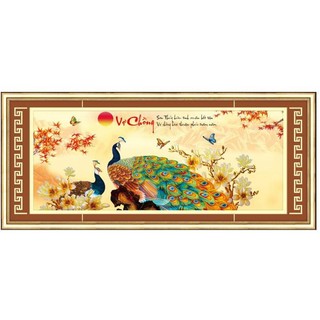 Tranh thêu chữ thập Vợ Chồng Công 3D Ailuo AL53556 |98x43cm| -Chưa thêu