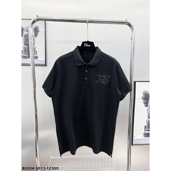 Áo polo nam nữ hoạ tiết thêu da, 2 màu đen trắng, full size S - XL, ảnh thật, áo phông nam đẹp