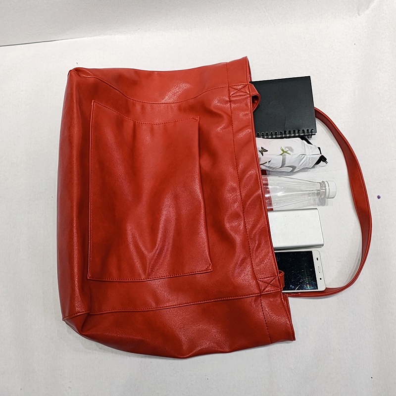 Túi Xách Đeo Vai Da Sáp Dầu Mềm Mại Dung Tích Lớn Phong Cách retro Cho Nữ