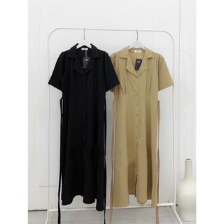 Đầm váy freesize sơ mi form dài 2 màu