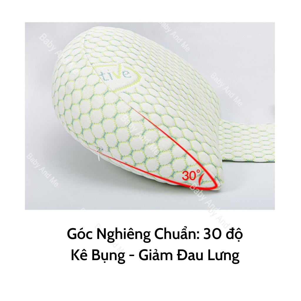 Gối bầu cánh tiên kê bụng cho bà bầu giảm đau lưng Baby And Me