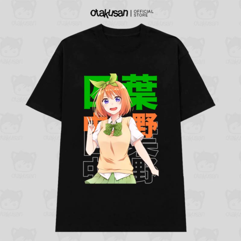 Áo thun Gotoubun no Hanayome Yotsuba (Black) ngắn tay