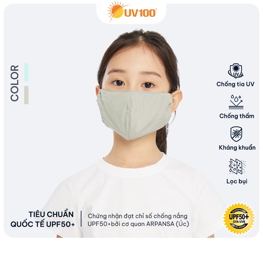 [Chính hãng] Khẩu trang chống nắng cao cấp cho trẻ em chống thấm kháng khuẩn &amp; hỗ trợ lọc bụi UV100 LC20471