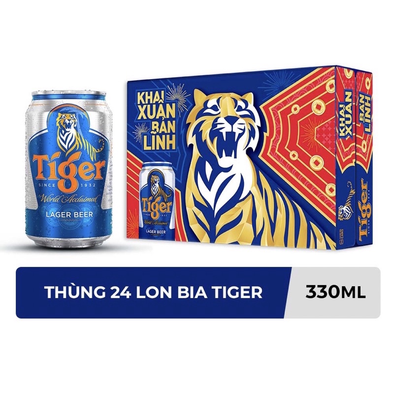 Thùng bia Tiger 24 lon 330ml